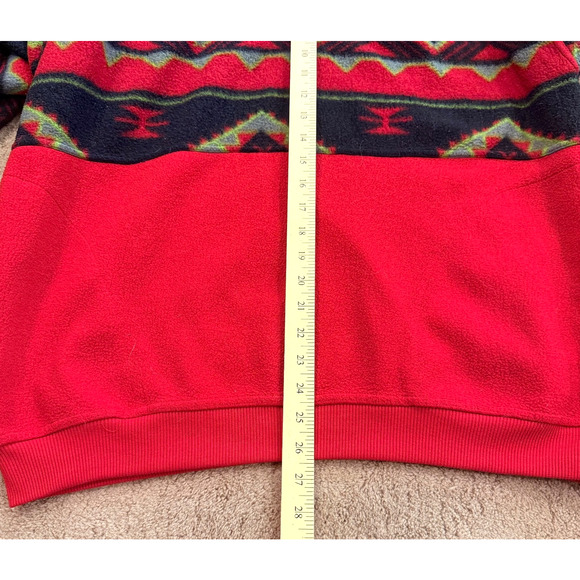 Vintage Bugle Boy Fleece Pullover Aztec Southwest Pattern 90s Size Large L - Picture 5 of 6